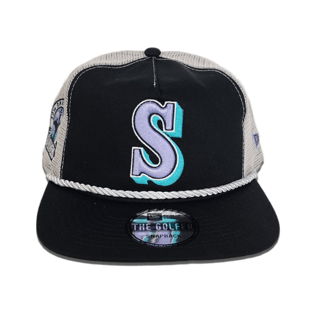 Seattle Mariners New Era Golfer Green Undervisor 9FIFTY Snapback Hat - Gray