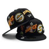 Black Seattle Supersonics Gray Bottom Hardwood Classic Patches New Era 59Fifty Fitted