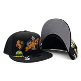 Black Seattle Supersonics Gray Bottom Hardwood Classic Patches New Era 59Fifty Fitted