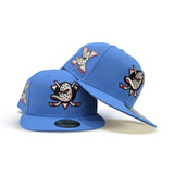 Airforce Blue Anaheim Mighty Ducks Gray Bottom "Mighty Decade" EST 1993 Side Patch New Era 59Fifty Fitted