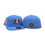 Airforce Blue Anaheim Mighty Ducks Gray Bottom "Mighty Decade" EST 1993 Side Patch New Era 59Fifty Fitted