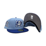 Birdseye Blue Anaheim Mighty Ducks Royal Blue Visor Gray Bottom 30th Anniversary Side Patch New Era 59Fifty Fitted