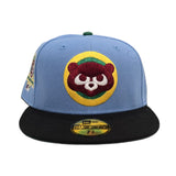 Sky Blue Chicago Cubs Black Visor Green Bottom 1990 All Star Game Side Patch New Era 59Fifty Fitted