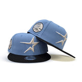 Sky Blue Houston Astros Black Visor Gray Bottom 35th Great Years Side Patch New Era 9Fifty Snapback