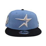 Sky Blue Houston Astros Black Visor Gray Bottom 35th Great Years Side Patch New Era 9Fifty Snapback