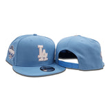 Sky Blue Los Angeles Dodgers Pink Bottom 40th Anniversary Side Patch New Era 9Fifty Snapback
