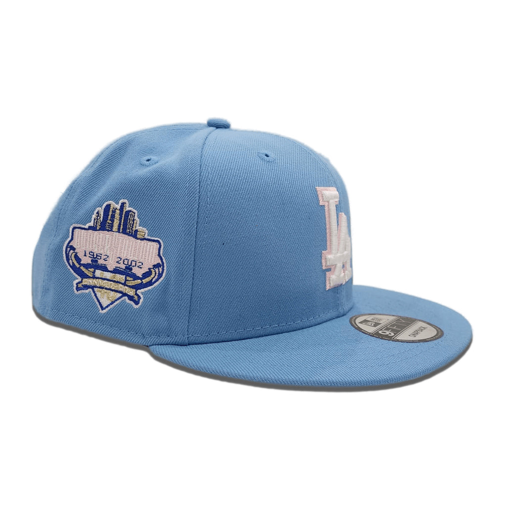 Los Angeles Dodgers New Era Dodger Stadium 40th Anniversary Undervisor  59FIFTY Fitted Hat - Pink/Sky Blue