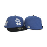 Indigo Blue St. Louis Cardinals Black Visor Green Bottom Busch Stadium Final Season Side Patch New Era 59Fifty Fitted