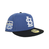 Indigo Blue St. Louis Cardinals Black Visor Green Bottom Busch Stadium Final Season Side Patch New Era 59Fifty Fitted