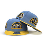 Sky Blue Denver Nuggets Yellow Visor 2023 Champions Gray Bottom New Era 9Fifty Snapback