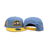 Sky Blue Denver Nuggets Yellow Visor 2023 Champions Gray Bottom New Era 9Fifty Snapback