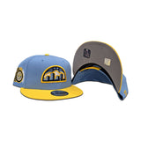 Sky Blue Denver Nuggets Yellow Visor 2023 Champions Gray Bottom New Era 9Fifty Snapback