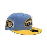 Sky Blue Denver Nuggets Yellow Visor 2023 Champions Gray Bottom New Era 9Fifty Snapback