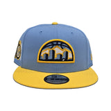 Sky Blue Denver Nuggets Yellow Visor 2023 Champions Gray Bottom New Era 9Fifty Snapback