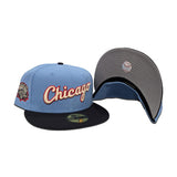 Sky Blue Chicago White Sox Navy Blue Visor Gray Bottom Comiskey Park Side Patch New Era 59Fifty Fitted