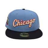 Sky Blue Chicago White Sox Navy Blue Visor Gray Bottom Comiskey Park Side Patch New Era 59Fifty Fitted