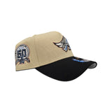 Vegas Gold Los Angeles Angels Black Curved Brim Gray Bottom 40th Season New Era A-Frame 9Forty Snapback