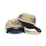 Vegas Gold Los Angeles Angels Black Curved Brim Gray Bottom 40th Season New Era A-Frame 9Forty Snapback