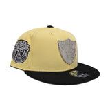 Soft Yellow Las Vegas Raiders Black Visor Super Bowl Champions Side Patch New Era Metal Badge 9Fifty Snapback