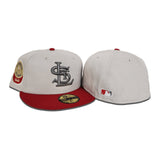 Stone St. Louis Cardinals Red Visor Green Bottom 1948 All Star Game Side Patch New Era 59Fifty Fitted
