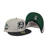 Stone Anaheim Mighty Ducks Graphite Visor Green Bottom 2007 Stanley Cup Champions Side Patch New Era 59Fifty Fitted