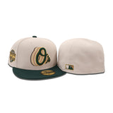 Stone Baltimore Orioles Dark Green Visor Green Bottom 70th Anniversary Side Patch New Era 59Fifty Fitted