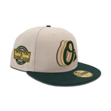 Stone Baltimore Orioles Dark Green Visor Green Bottom 70th Anniversary Side Patch New Era 59Fifty Fitted