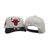 Off White Chicago Bulls Black Curved Brim Red Bottom 6X Champs Side Patch New Era 9Fifty A-Frame Snapback