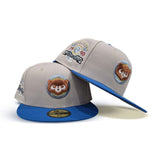 Stone Chicago Cubs Airforce Blue Visor Gray Bottom 1990 All Star Game Side Patch New Era 59Fifty Fitted