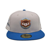 Stone Chicago Cubs Airforce Blue Visor Gray Bottom 1990 All Star Game Side Patch New Era 59Fifty Fitted