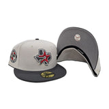 Stone Houston Astros Dark Gray Visor Gray Bottom Celebrating 40 Years Side Patch New Era 59Fifty Fitted