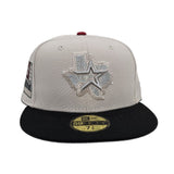 Stone Houston Astros Black Visor Gray Bottom 2000 Inaugural Season Side Patch New Era 59Fifty Fitted