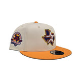 Off White Houston Astros Tango Orange Visor Gray Bottom 45th Anniversary Side Patch New Era 9Fifty Snapback