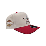 Stone Houston Astros Curved Red Visor Gray Bottom 2005 World Series Side Patch New Era 9Fifty A-Frame Snapback