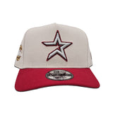 Stone Houston Astros Curved Red Visor Gray Bottom 2005 World Series Side Patch New Era 9Fifty A-Frame Snapback