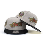 Stone Los Angeles Angels Black Visor Gray Bottom 50th Anniversary Side Patch 9Fifty New Era Snapback