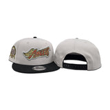 Stone Los Angeles Angels Black Visor Gray Bottom 50th Anniversary Side Patch 9Fifty New Era Snapback