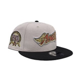 Stone Los Angeles Angels Black Visor Gray Bottom 50th Anniversary Side Patch 9Fifty New Era Snapback