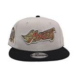 Stone Los Angeles Angels Black Visor Gray Bottom 50th Anniversary Side Patch 9Fifty New Era Snapback