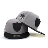 Gray Las Vegas Raiders Black Visor Pro Bowl Side Patch New Era Metal Badge 9Fifty Snapback