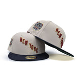 Stone New York Rangers Navy Blue Visor Green Bottom 2014 Stadium Series New York Side Patch New Era 59Fifty Fitted