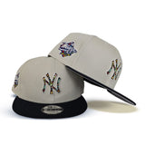 Stone New York Yankees Navy Blue Visor Gray Bottom 1998 World Series Side Patch New Era 9Fifty Snapback