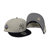 Stone New York Yankees Navy Blue Visor Gray Bottom 1998 World Series Side Patch New Era 9Fifty Snapback