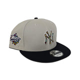 Stone New York Yankees Navy Blue Visor Gray Bottom 1998 World Series Side Patch New Era 9Fifty Snapback