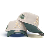 Stone Oakland Athletics Dark Green Curved Brim Gray Bottom 1989 Battle Of The Bay Side Patch New Era 9Forty Snapback