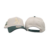 Stone Oakland Athletics Dark Green Curved Brim Gray Bottom 1989 Battle Of The Bay Side Patch New Era 9Forty Snapback