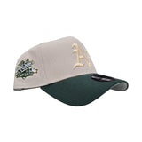 Stone Oakland Athletics Dark Green Curved Brim Gray Bottom 1989 Battle Of The Bay Side Patch New Era 9Forty Snapback