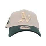 Stone Oakland Athletics Dark Green Curved Brim Gray Bottom 1989 Battle Of The Bay Side Patch New Era 9Forty Snapback