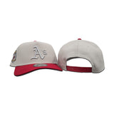 Stone Oakland Athletics Red Curved Brim Gray Bottom Oakland Coliseum Side Patch New Era 9Forty Snapback