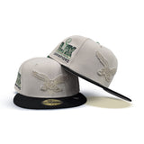Stone Philadelphia Eagles Black Visor Gray Bottom Super Bowl LIX Champions Side Patch New Era 59Fifty Fitted Hat
